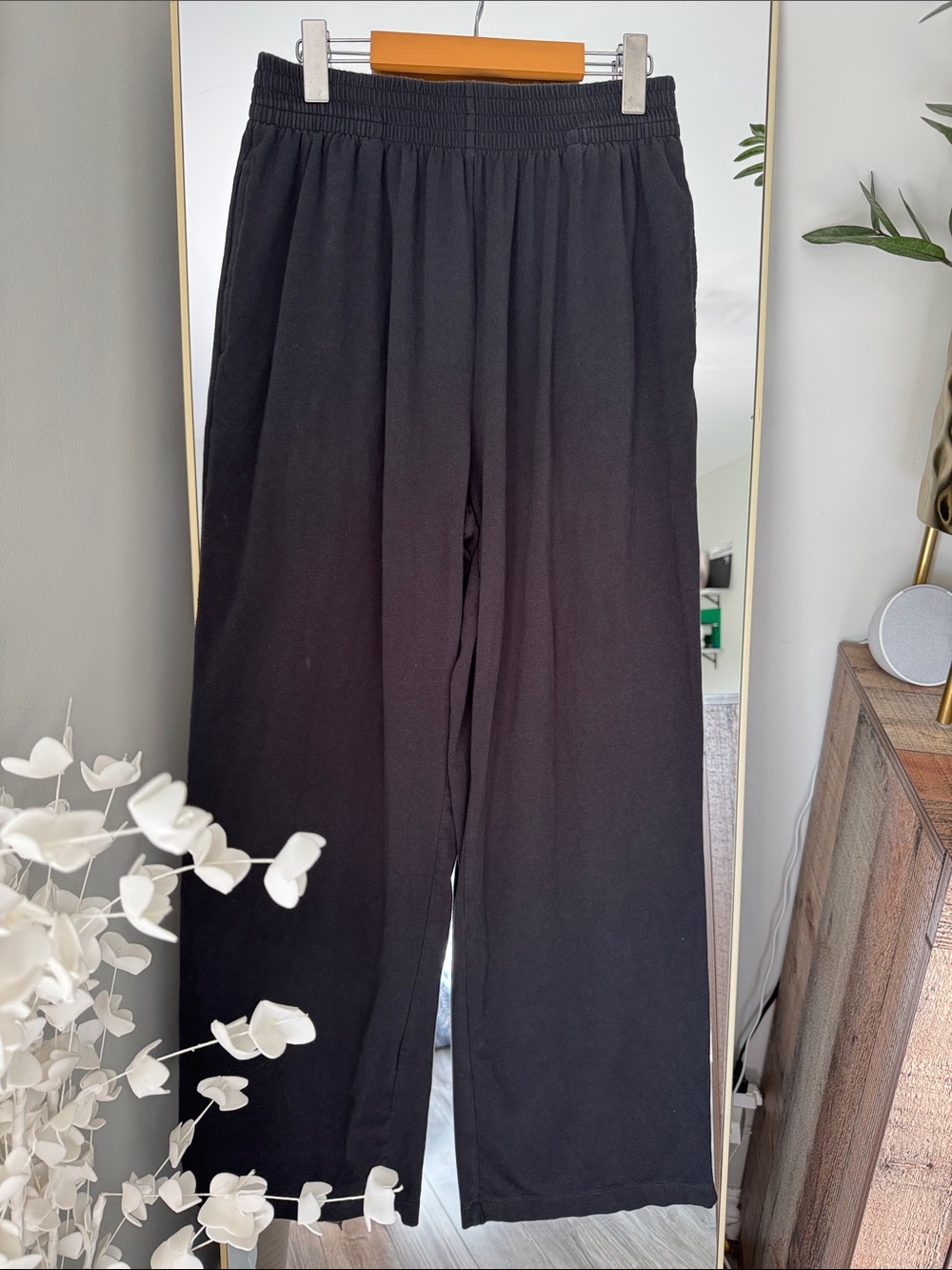 Skims Cotton Wide Leg Lounge Pants